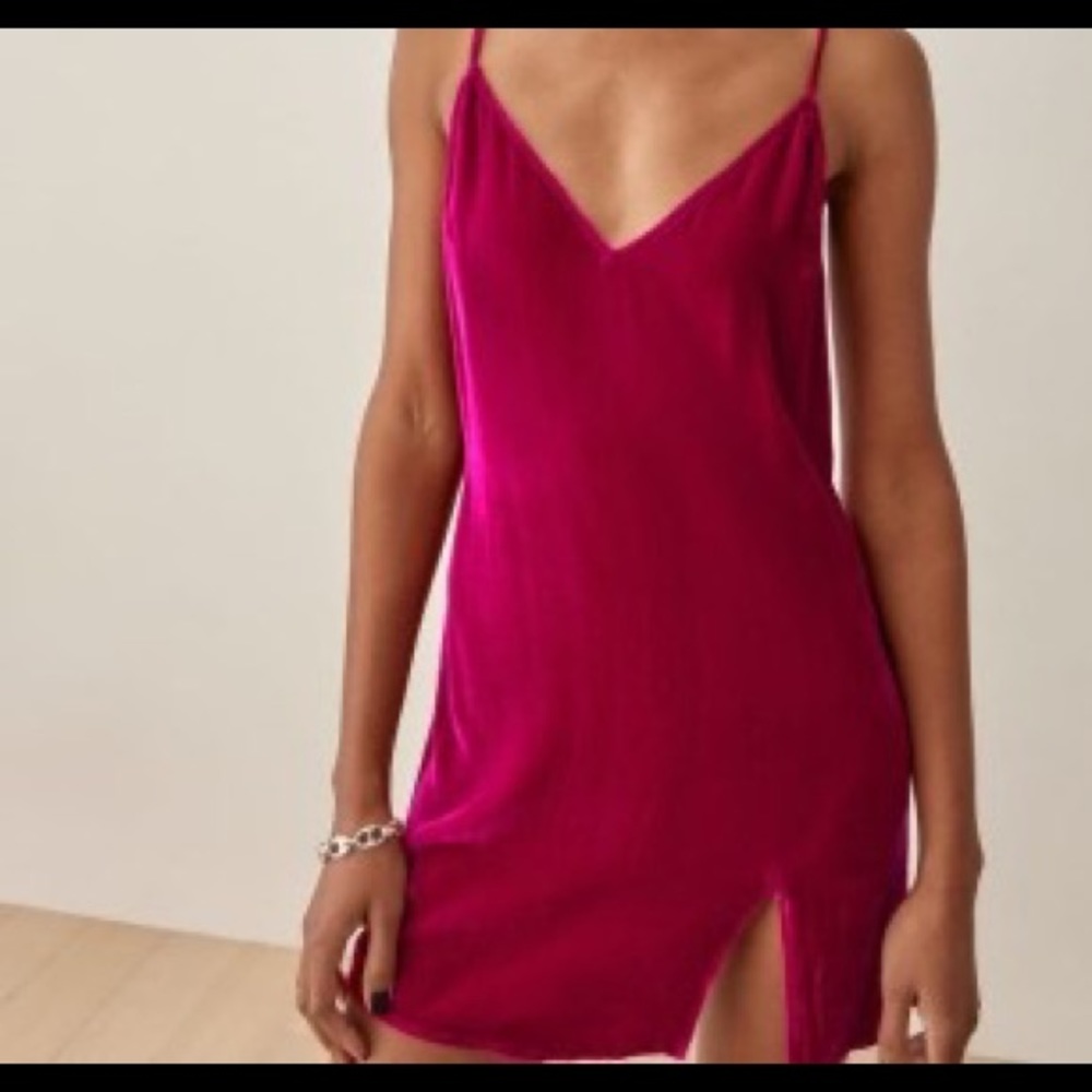 Reformation Fuchsia Mini Dress